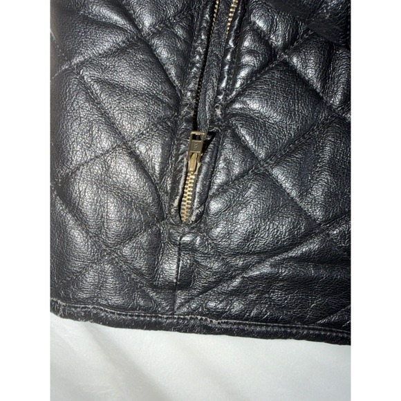 SPRINGWELL Black Quilted Genuine Leather Biker Jacket Men's Size XXL - Picture 5 of 16